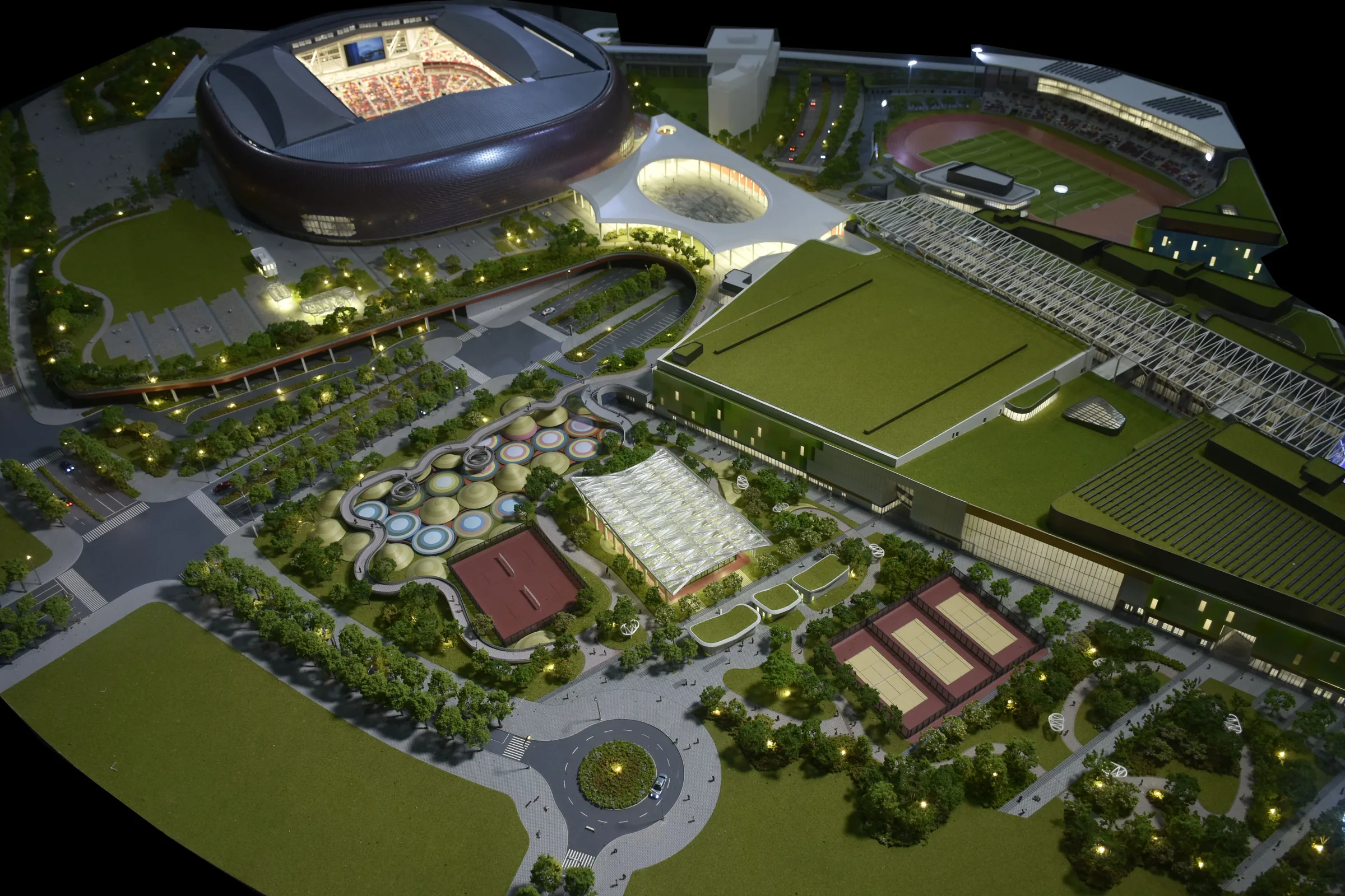 Populous Kai Tak Sports Park 1:250 architectural scale model by JYD Models