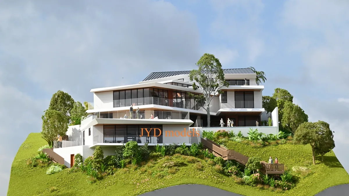 1901 Dream House, King’s Road, California 1:64 architectural scale model