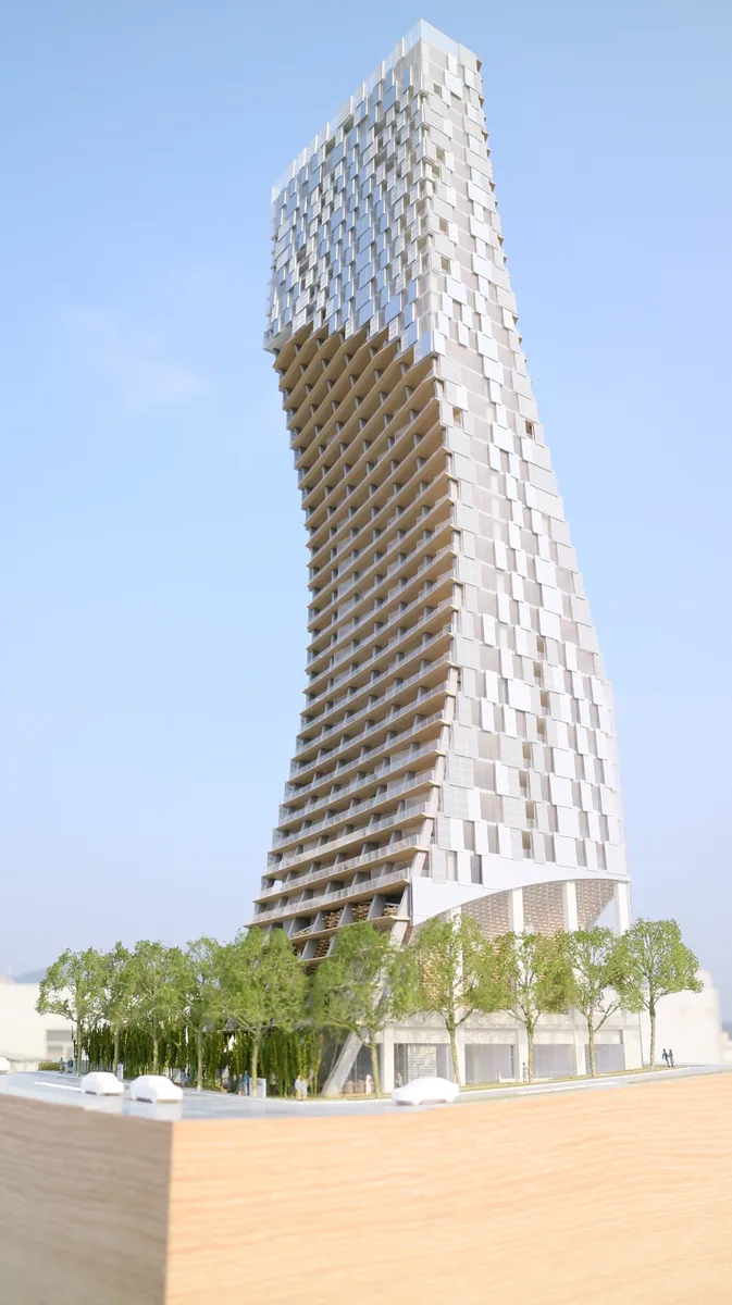 Kengo Kuma Vancouver Apartments 1:150 architectural scale model