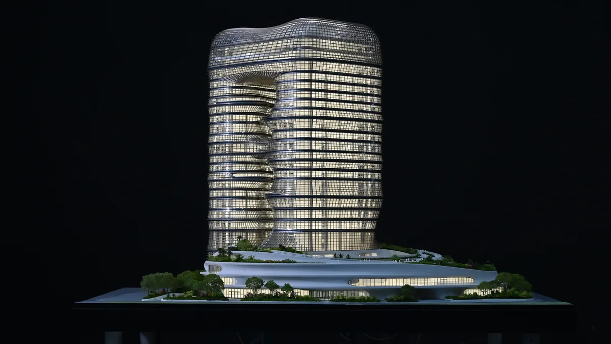 Zaha Hadid Yidan Centre 1:200 architectural scale model