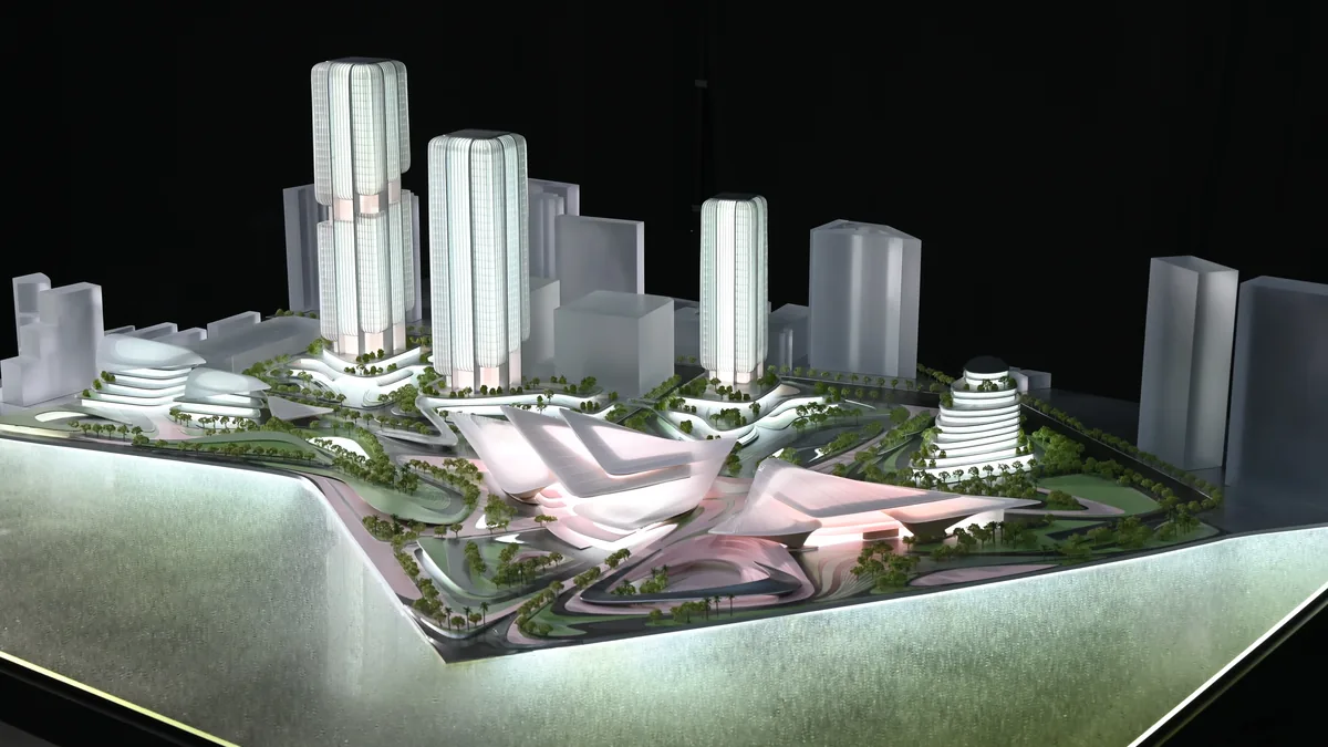 Zaha Hadid Sanya 1:500 architectural scale model