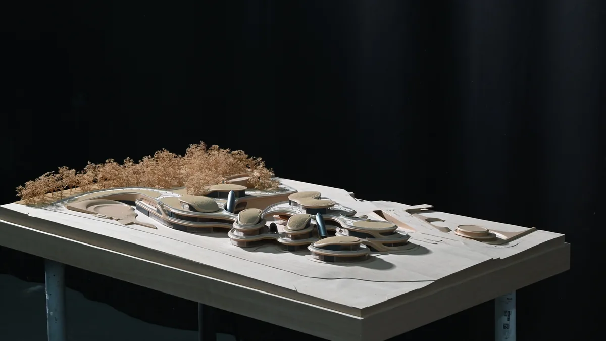 Zaha Hadid Sai Sha Sports Complex 1:300 architectural scale model