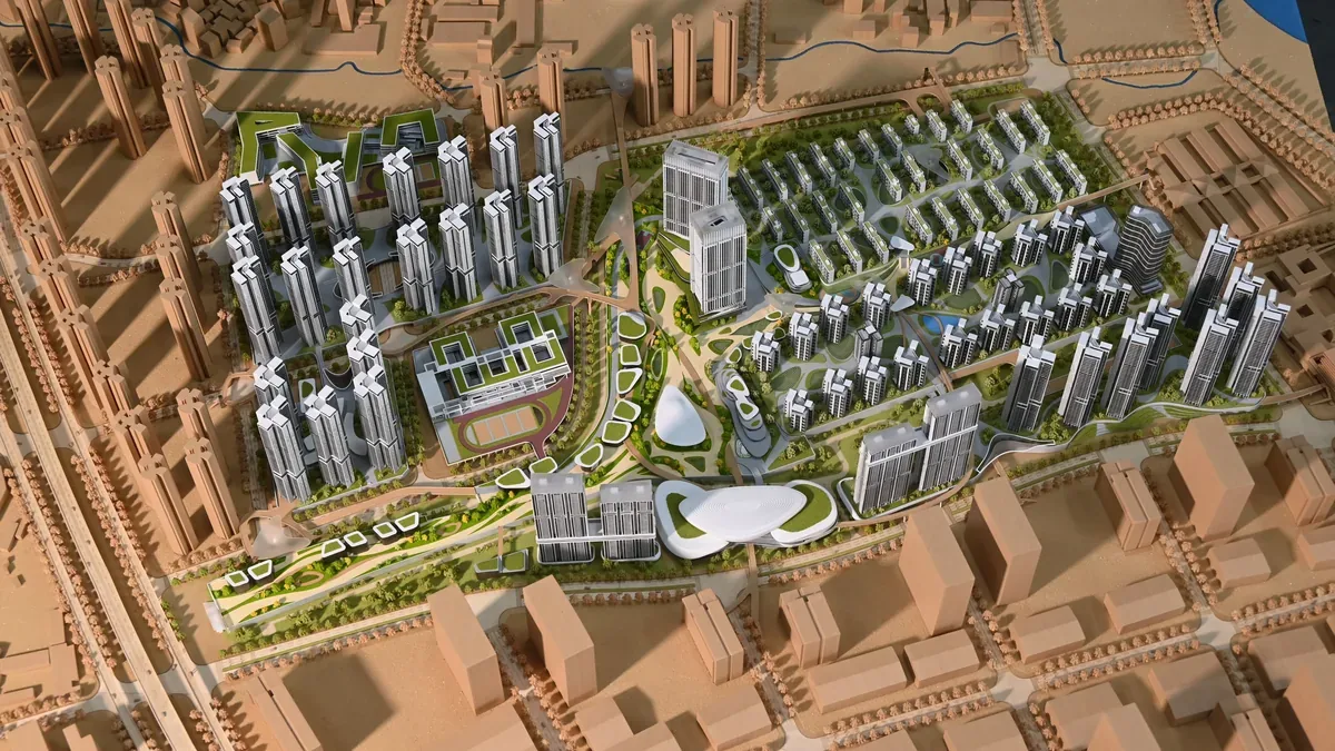 Ho Design Angers Metro Top Project 1:1000 architectural scale model