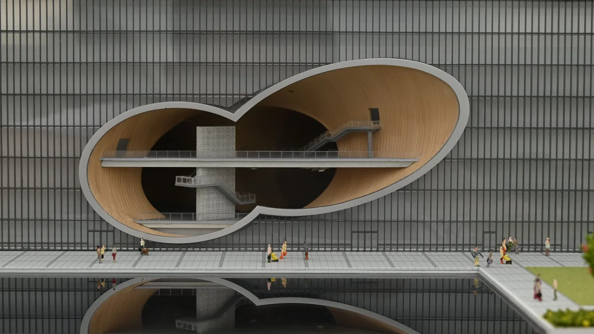 Tadao Ando Poly Grand Theater 1:300 architectural scale model