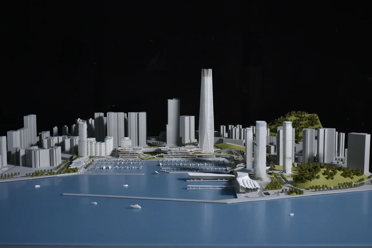 Aecom Zhuhai Jiuzhou Port 1:1000 architectural scale model