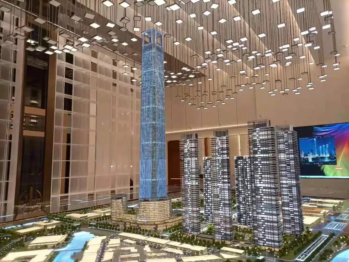 Fuxu Real Estate Zhongshan 108 Plaza 1:120 architectural scale model