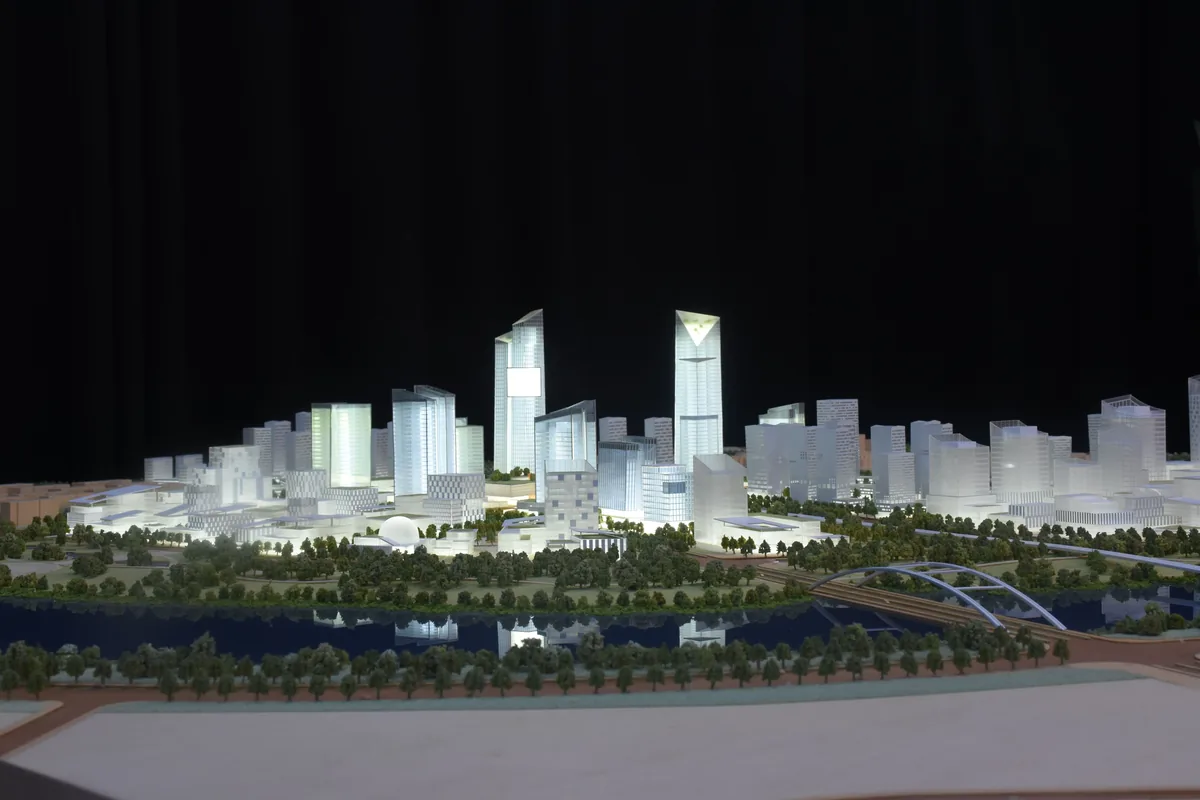 Aedas Tongzhou West Transport Hub 1:1000 architectural scale model