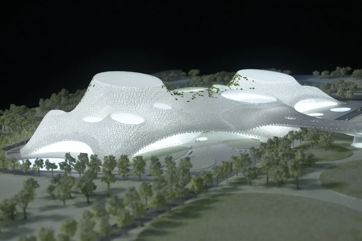 Kengo Kuma Shenzhen Ocean Pavilion 1:500 architectural scale model