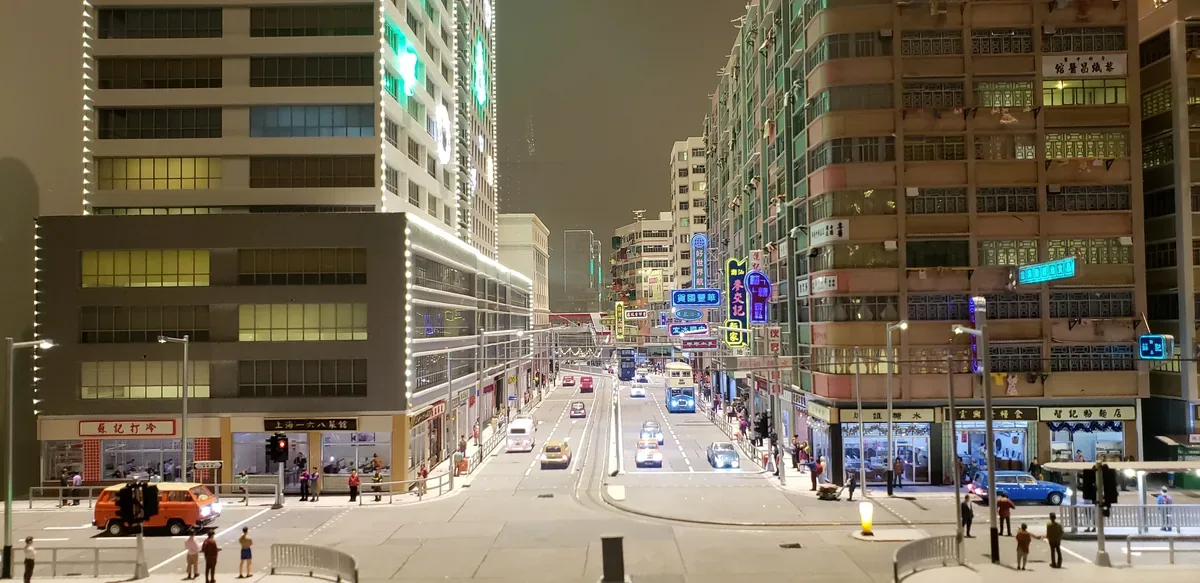 Hong Kong 1980s Street View 1:100 architectural scale model