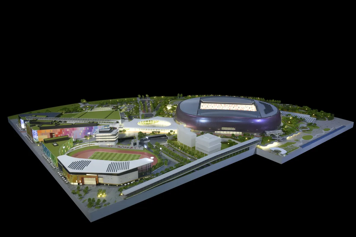 Populous Kai Tak Sports Park 1:250 architectural scale model