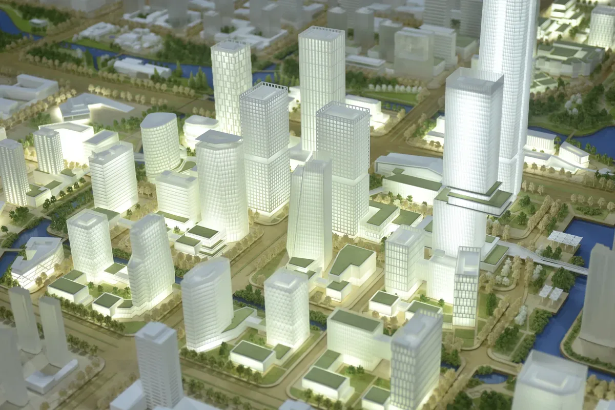 Aecom Hangzhou CBD 1:1100 architectural scale model